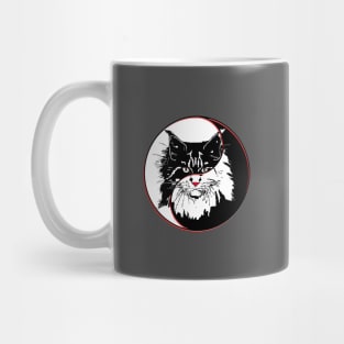 yin yang balance harmony design eastern philosophy cat Mug